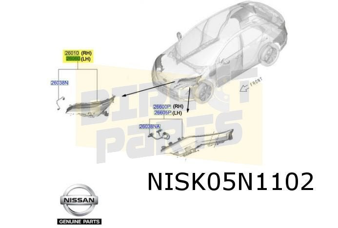 Nissan Ariya (7/22-) koplamp LED (EA4) Rechts Origineel! 260, -, Verzenden, -, Nieuw