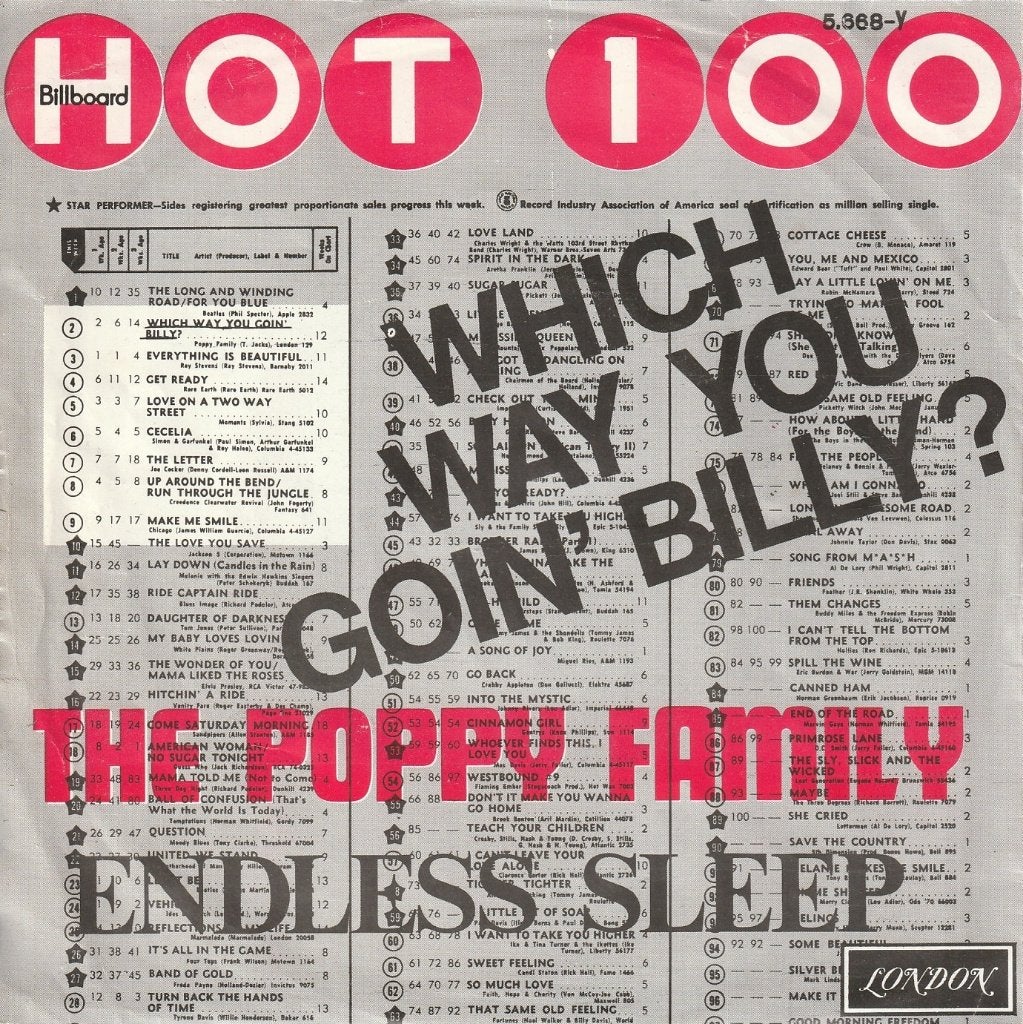 Poppy Family - Which way you goin' Billy ?, Gebruikt, 7 inch, Pop, Overige typen