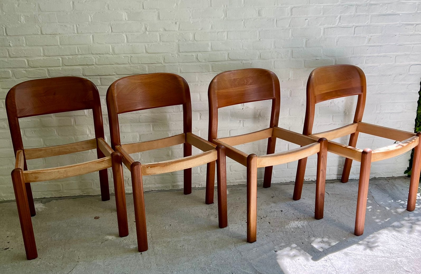 4 chaises vintage danoises EMC Møbler, Enlèvement, Utilisé, Tissus