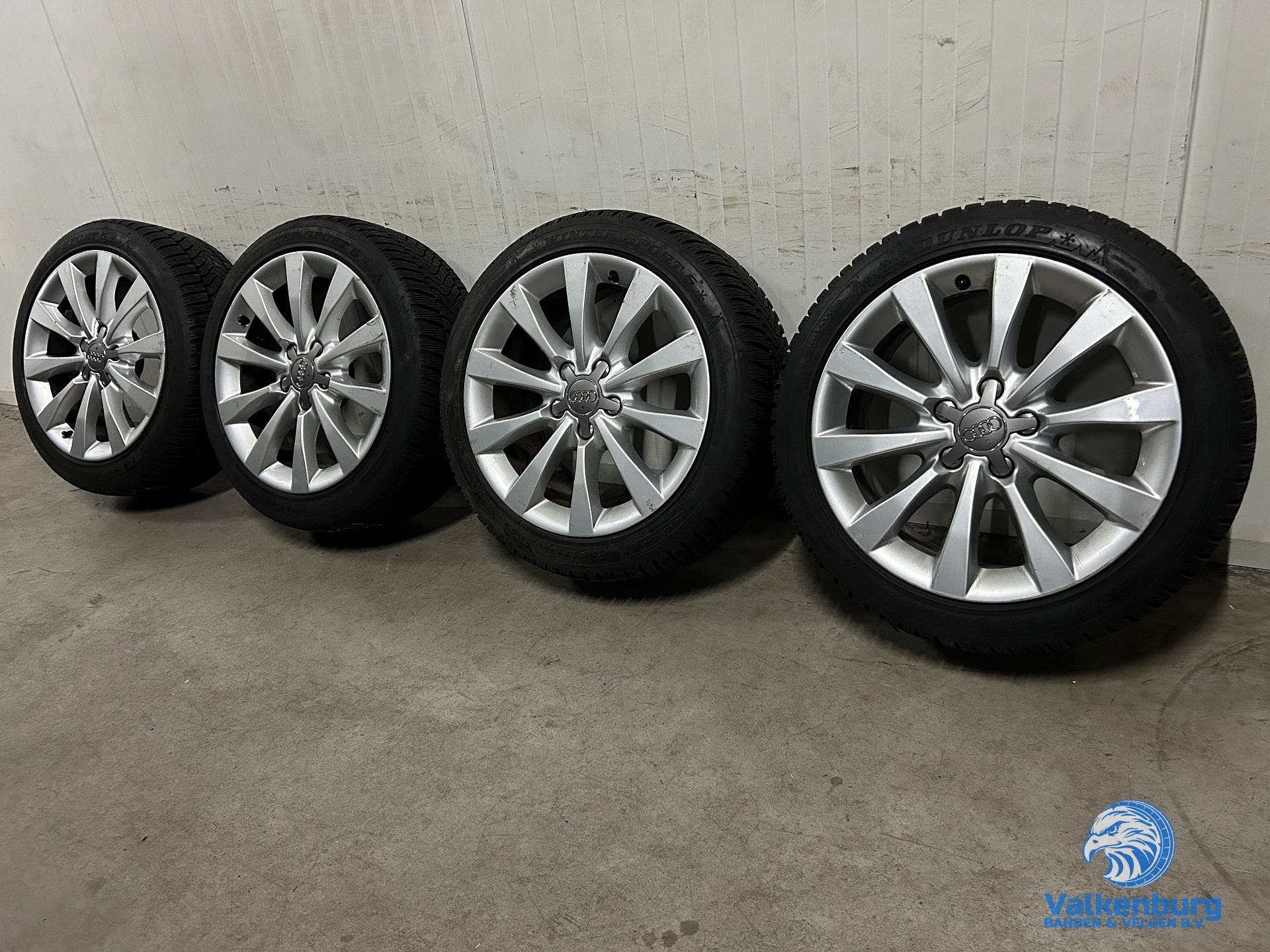 9mm! Originele Audi A6 17 inch velgen 5x112 winterbanden 225, Pneus et Jantes, Pneus hiver, Véhicule de tourisme, -