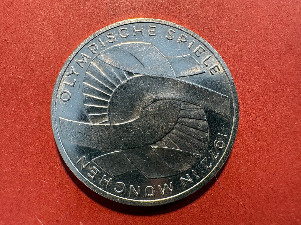 Allemagne - 10 Mark 1972 G - olympischen Ringe (#368#), Enlèvement ou Envoi, Allemagne, Monnaie en vrac, Argent