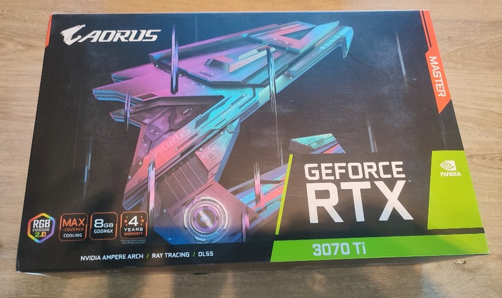 Gigabyte AORUS GeForce RTX 3070 Ti Master 8GB, Informatique & Logiciels, Cartes vidéo, Comme neuf, Enlèvement, HDMI, PCI