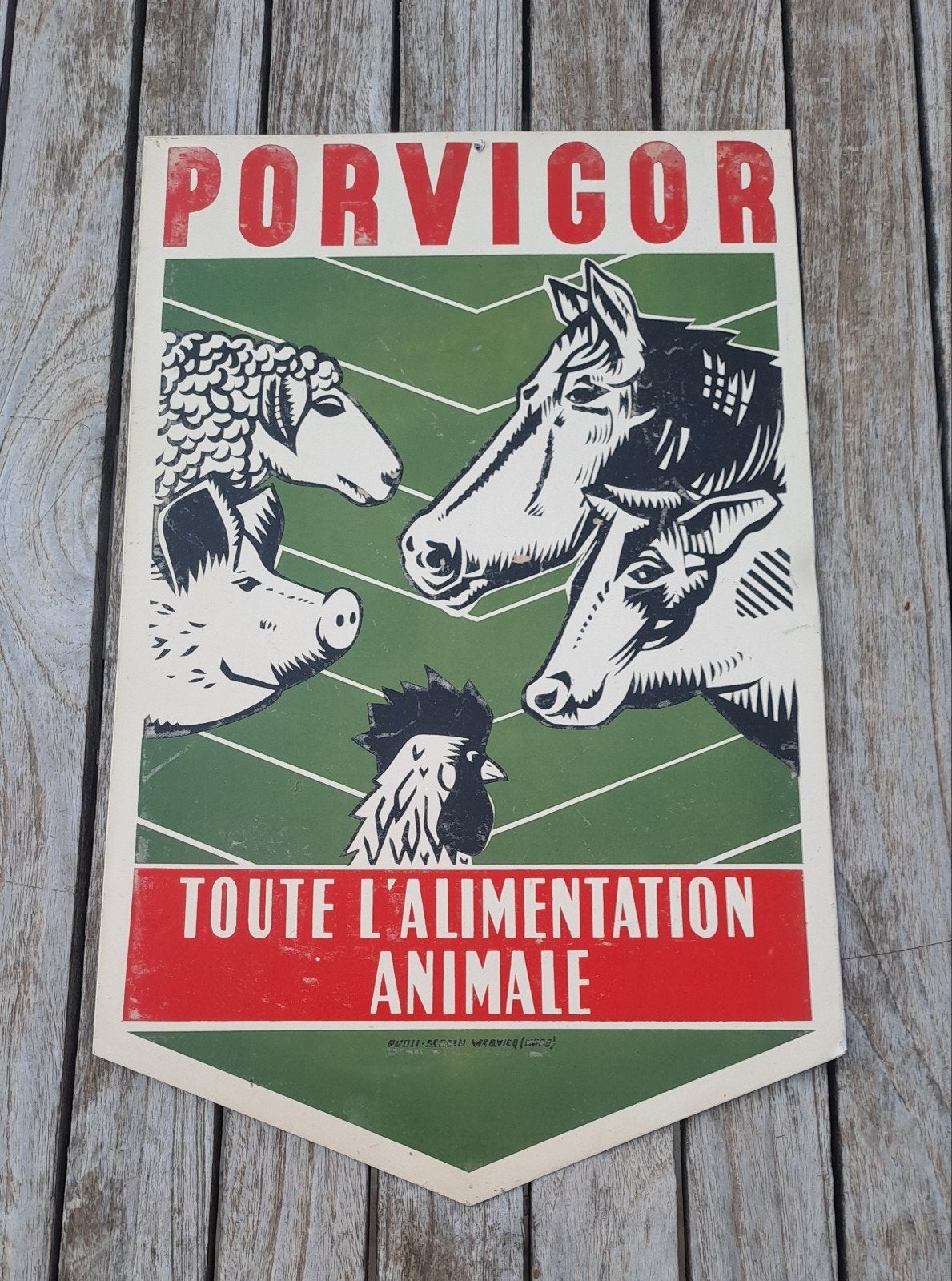 reklamebord Voeders Porfigor, Ophalen of Verzenden