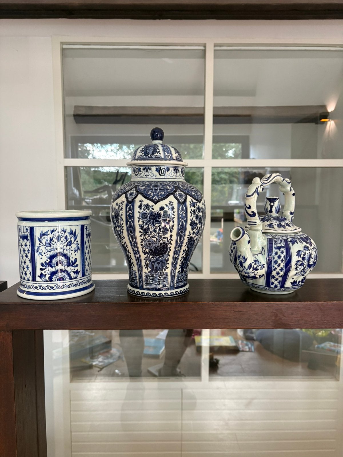3x vintage Boch Delfts blauw – Royal Sphinx / Amsterdam, Antiek en Kunst, Antiek | Vazen, Ophalen