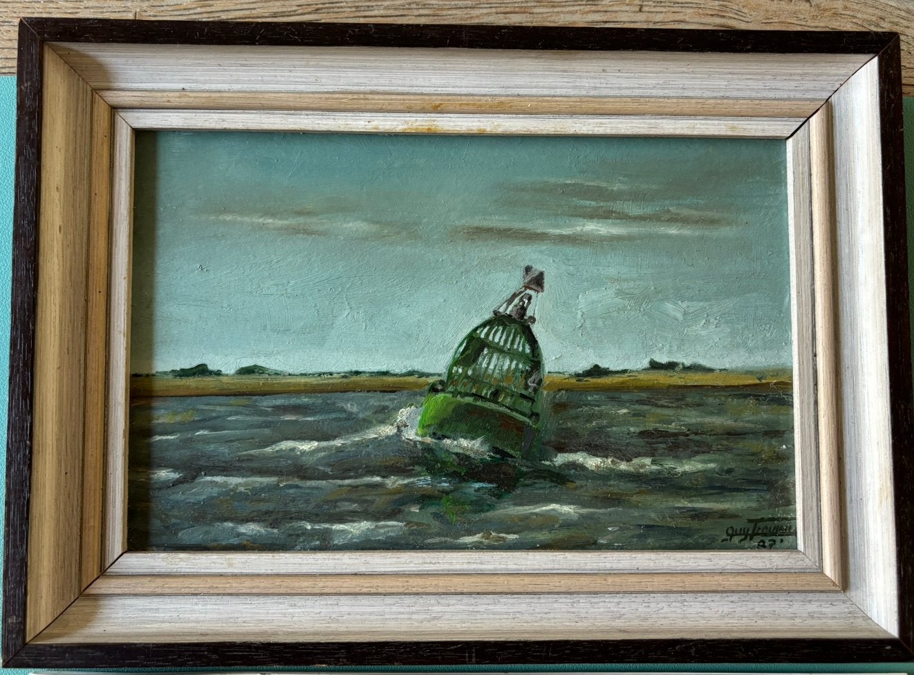 uniek authentiek maritiem olieverfschilderij G Trouwen, Ophalen, Realistisch, Olieverf, Ingelijst