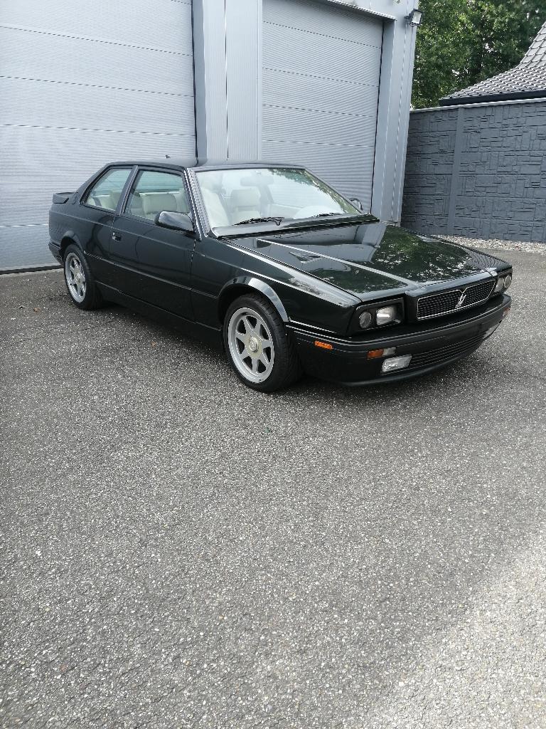 Maserati 222 4 V Sharknose biturbo 2800 cc 279 Ps 1992, Auto's, 4 zetels, Achterwielaandrijving, Beige, Leder