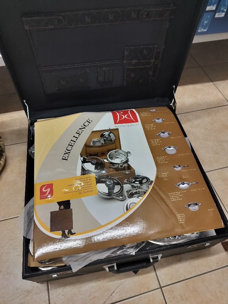Nieuwe 12-Delige RVS Pannenset Berkendorf Excellence, Ophalen, Zo goed als nieuw, Pannenset