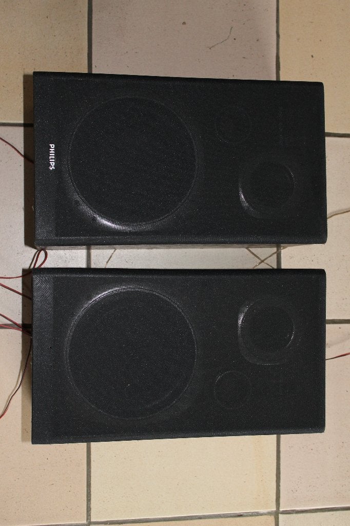 2 luidsprekers Philips., Audio, Tv en Foto, Luidsprekerboxen, Ophalen, Philips, Gebruikt, 60 tot 120 watt