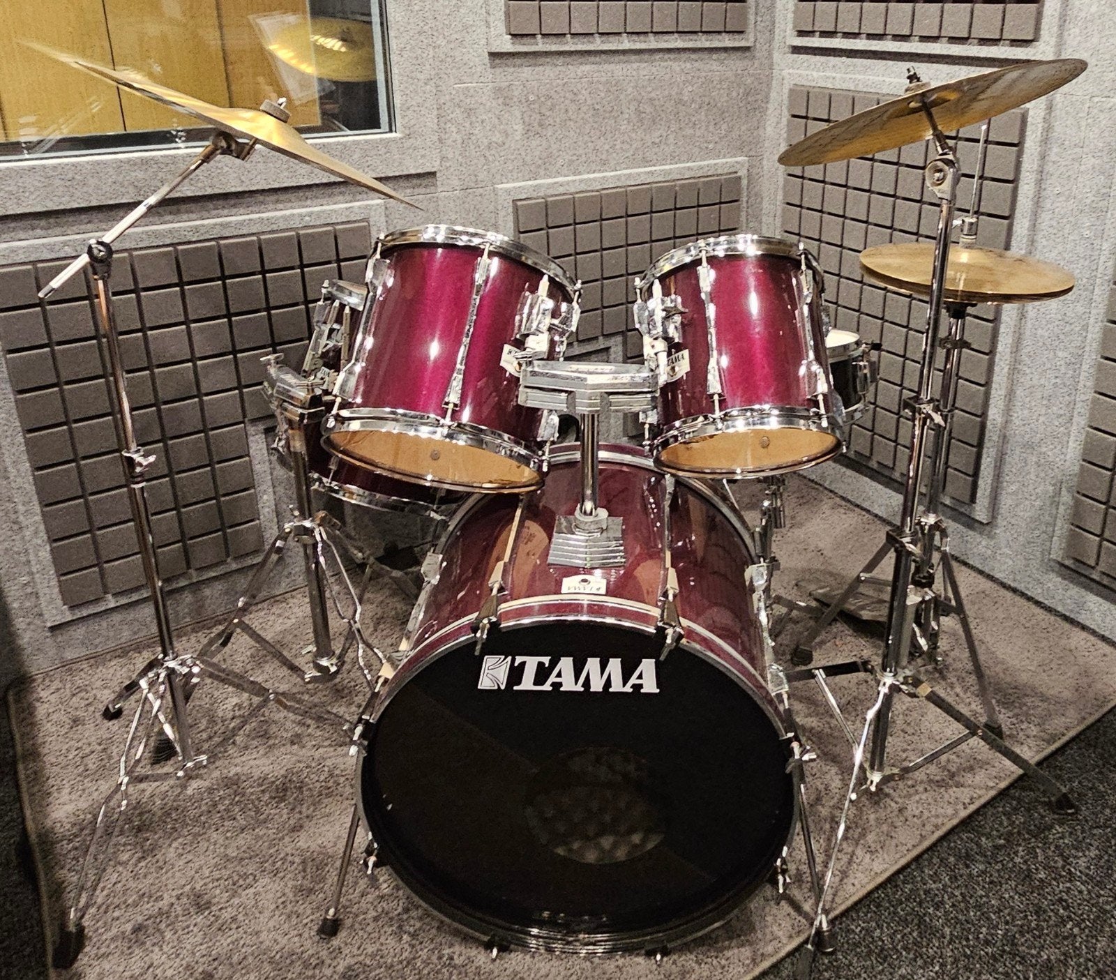 Tama Rockstar DX (Japan) + 14" Sabian AA hi-hat, Muziek en Instrumenten, Ophalen, Gebruikt, Tama