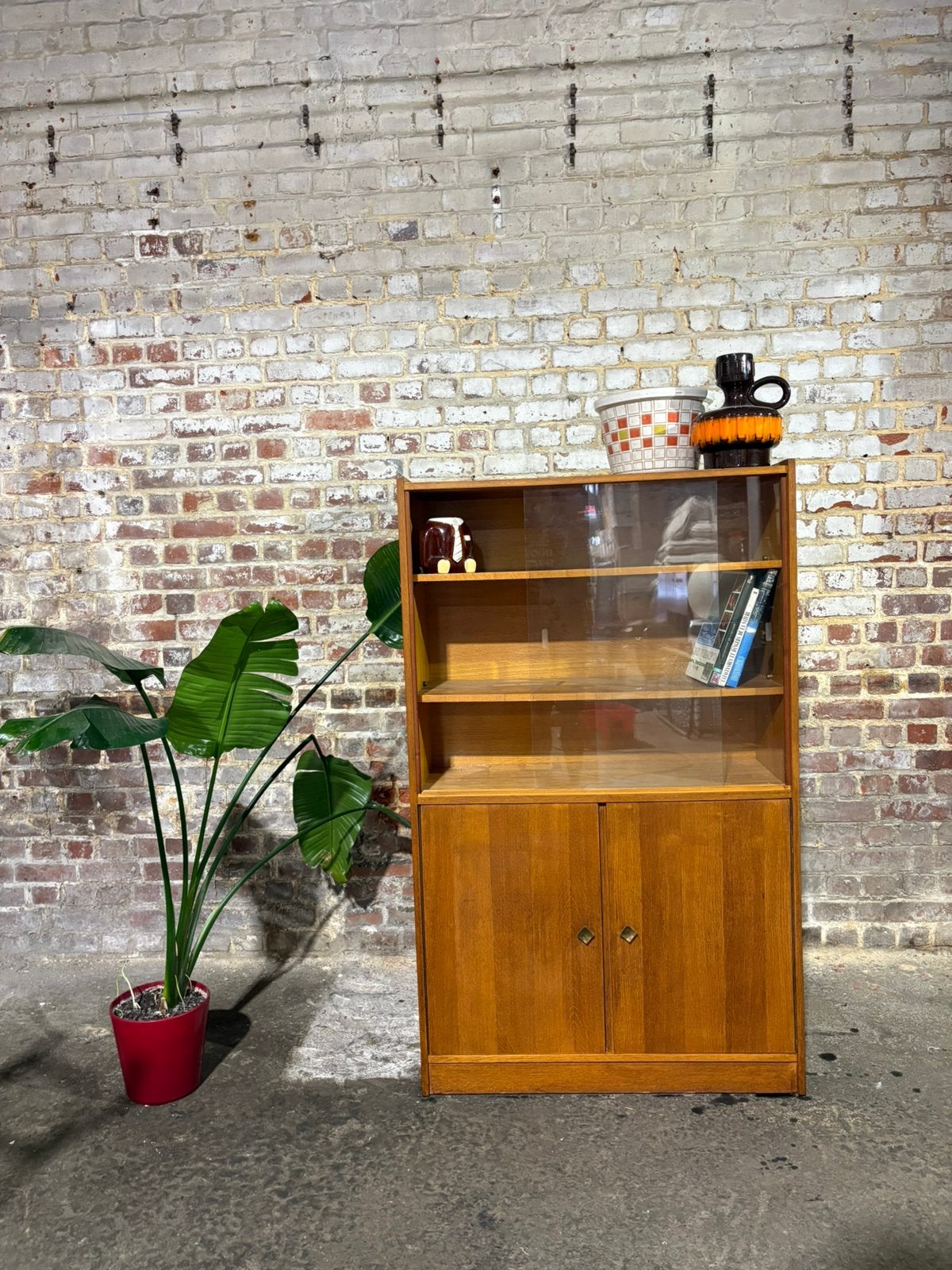 Vintage teakhouten Scandinavische meubels/vitrinekast, Huis en Inrichting, Ophalen, Zo goed als nieuw, Teakhout