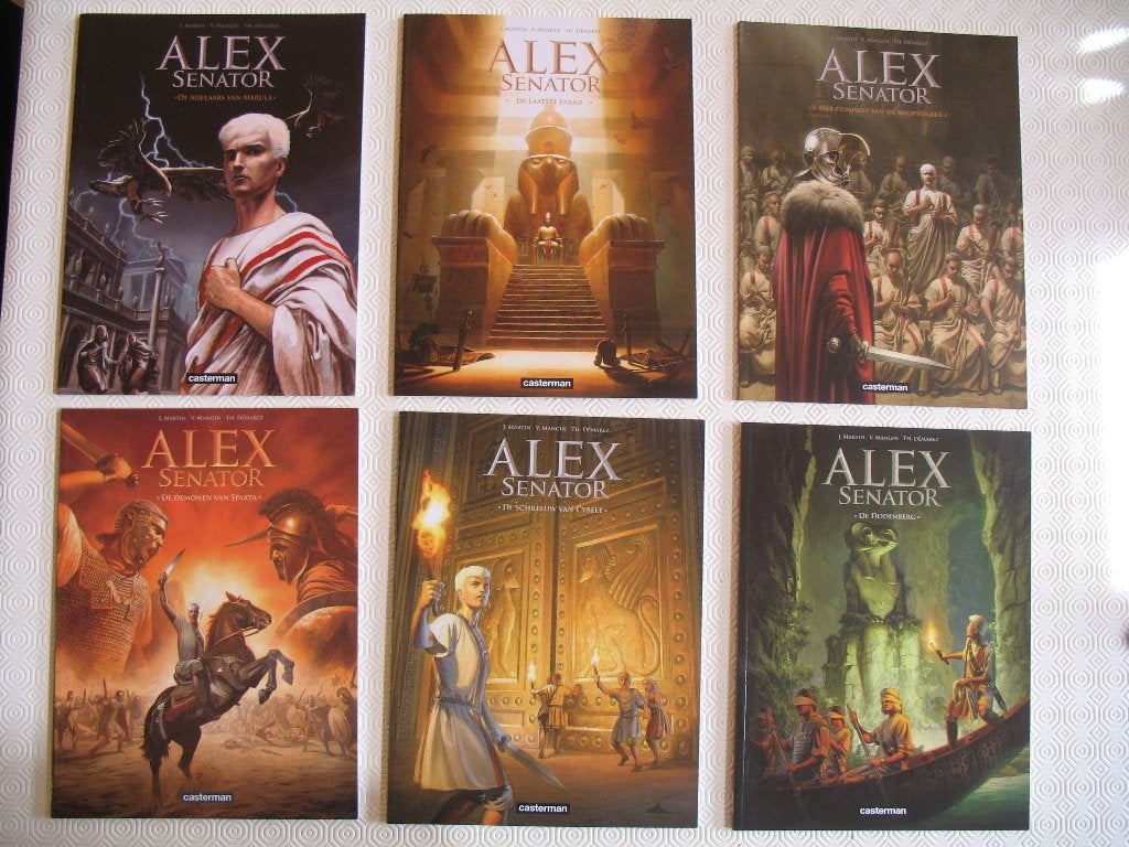 Alex Senator: 1ste druk, nrs 1,2,3,4,5,6,9, Meerdere stripboeken, Ophalen of Verzenden, Zo goed als nieuw