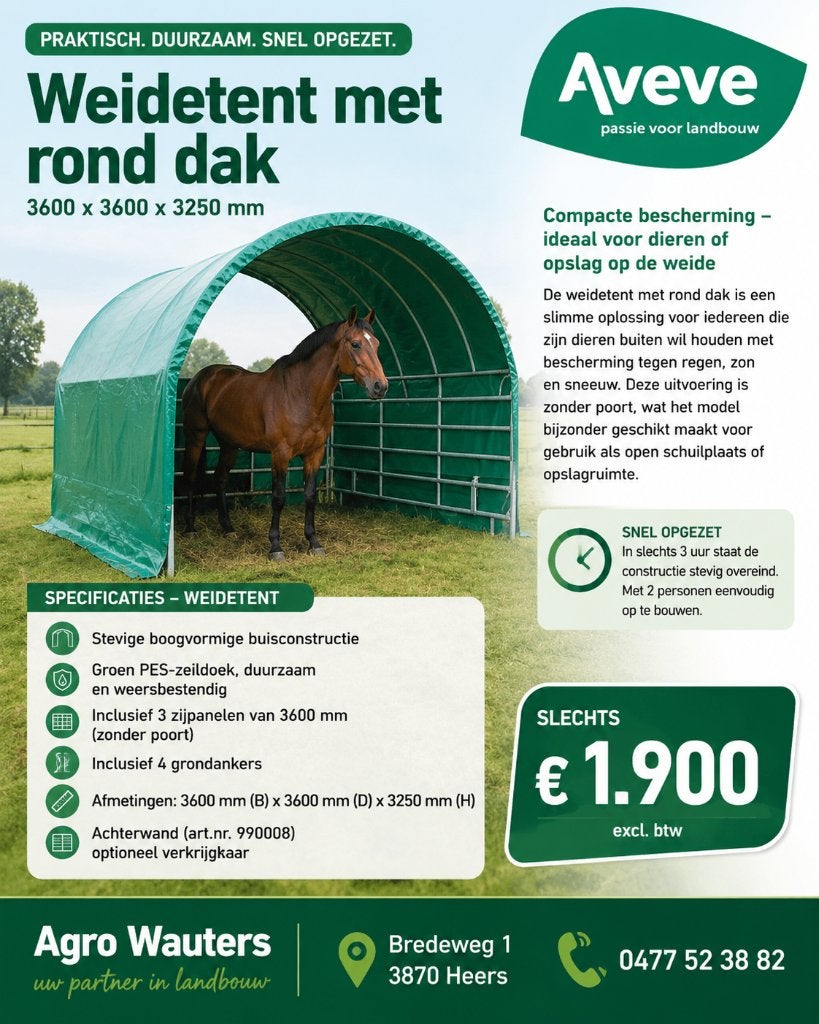 Weidetent voor paarden, vee, hobbydieren, opslag, Dieren en Toebehoren, Weidegang