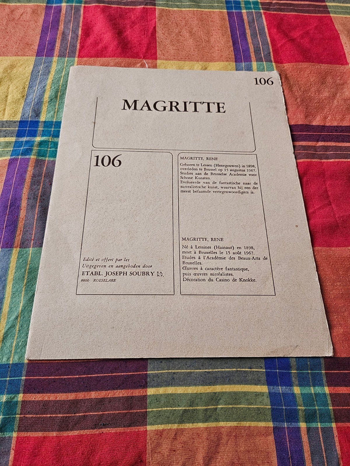 Magritte, Enlèvement ou Envoi