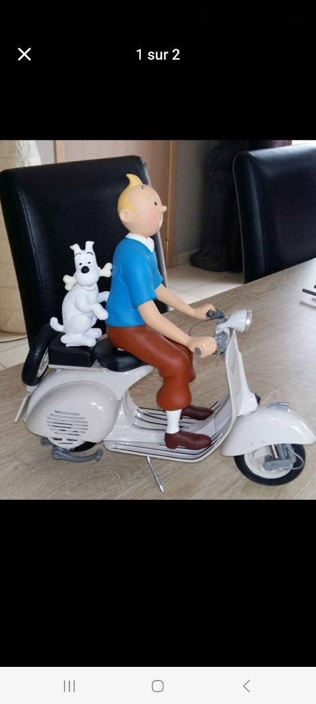 Figurine tintin  en vespa, Enlèvement ou Envoi, Tintin, Neuf
