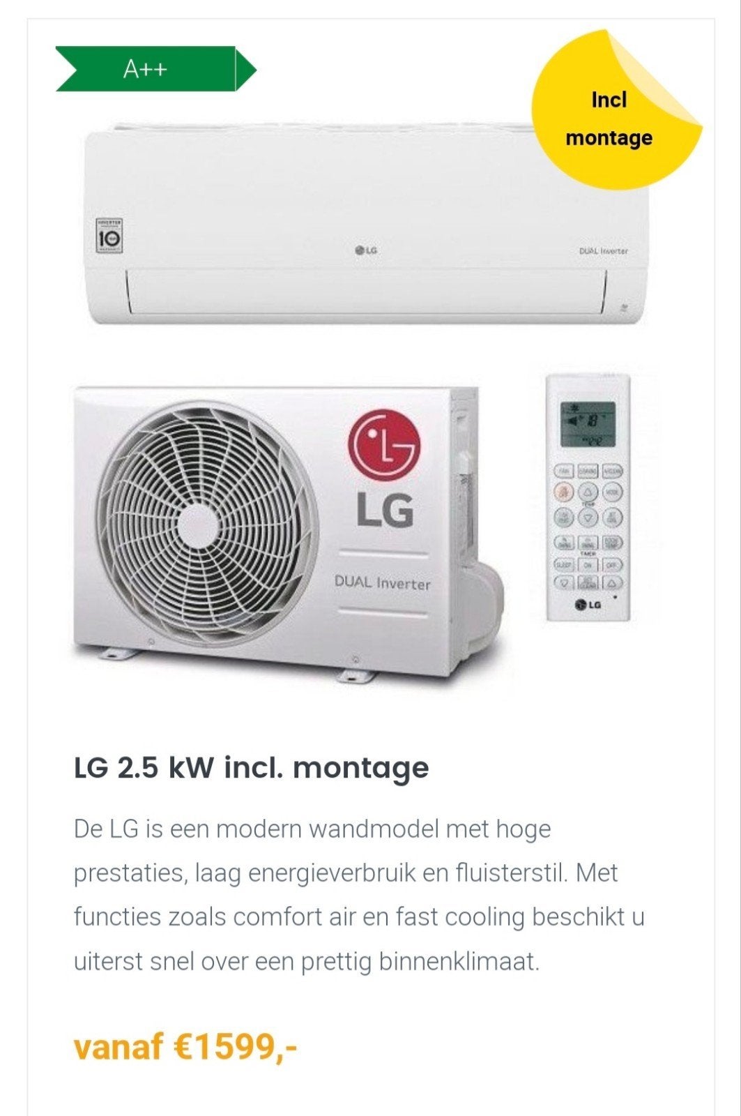 Airco onderhoud. Installeren. Verwijdering, Ophalen of Verzenden, Zo goed als nieuw