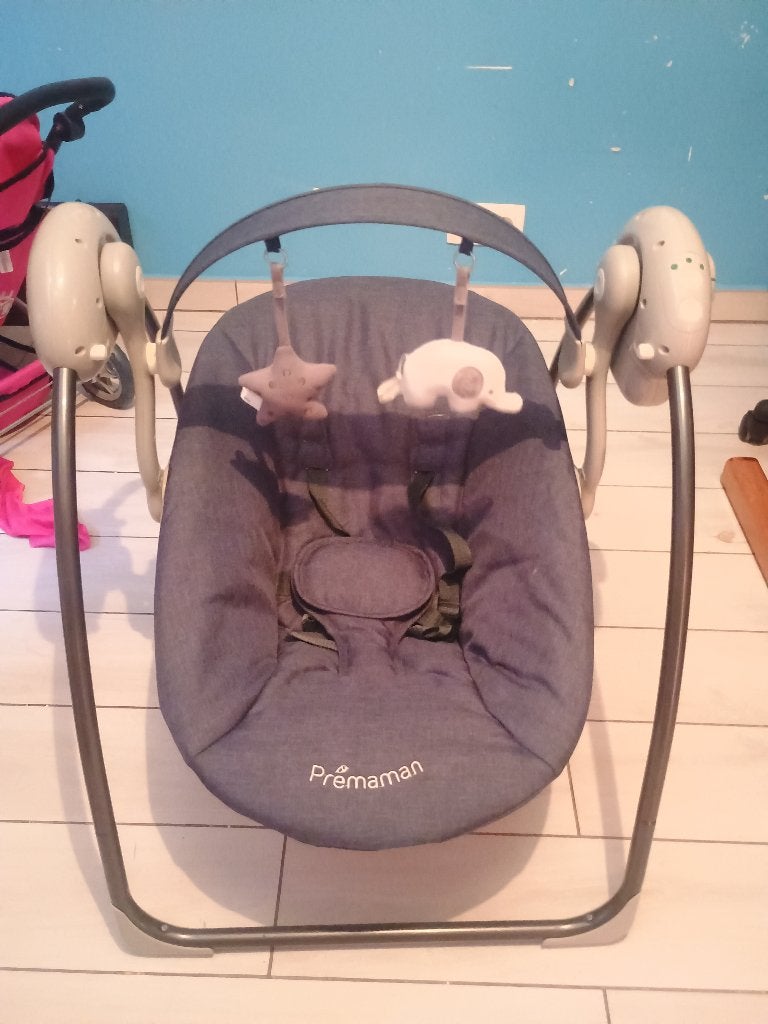 Balancelle électrique premaman + plaid enfant, Kinderen en Baby's, Verstelbaar, Schommelstoel, Nieuw, Ophalen
