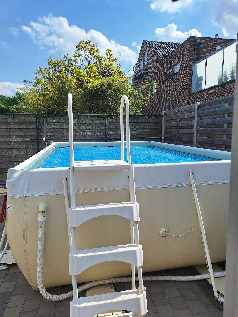 Zwembad, Jardin & Terrasse, Piscines, Comme neuf, Piscines hors sol, 80 à 120 cm, 400 cm ou plus, 300 cm ou plus, Rectangulaire