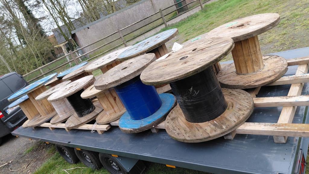 Houten haspels bobijnen kabelspoelen, Jardin & Terrasse, Enlèvement