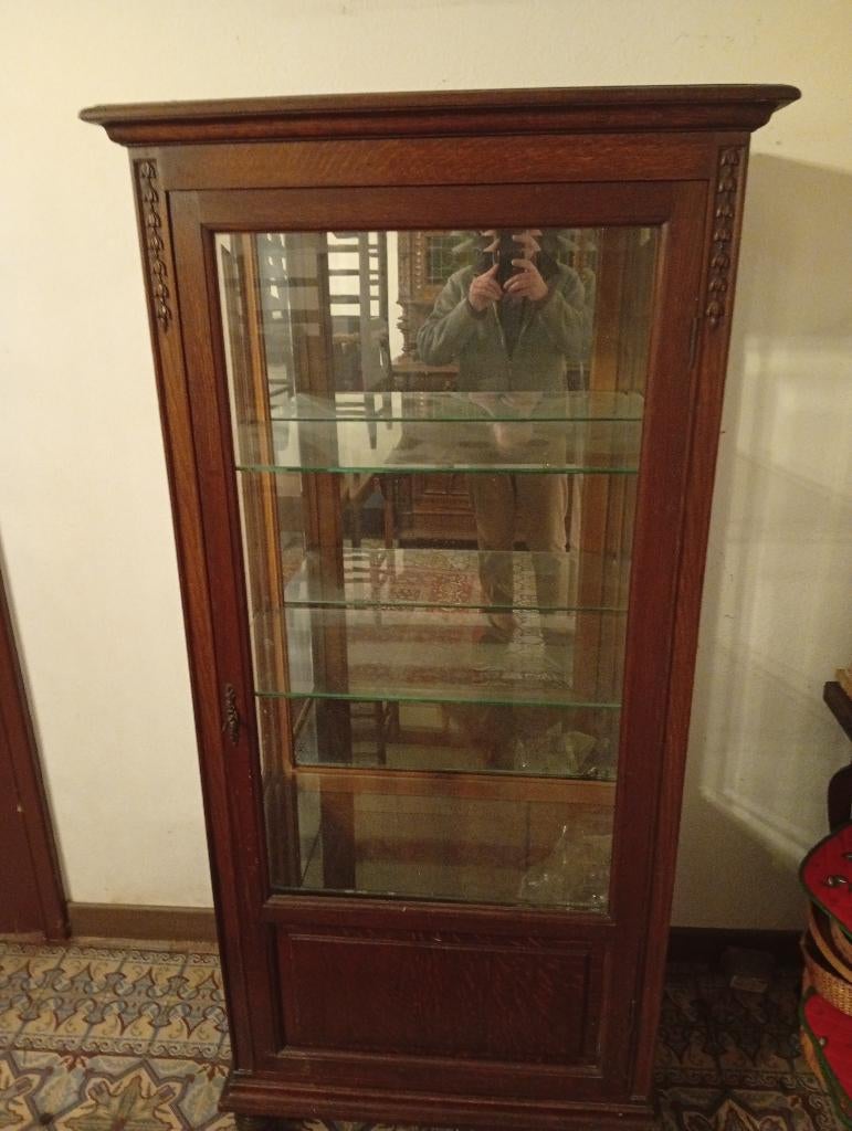 Master „" Aquarium "” vitrine — Mirror & Oak — 19e eeuw”, Huis en Inrichting, Ophalen, Eikenhout