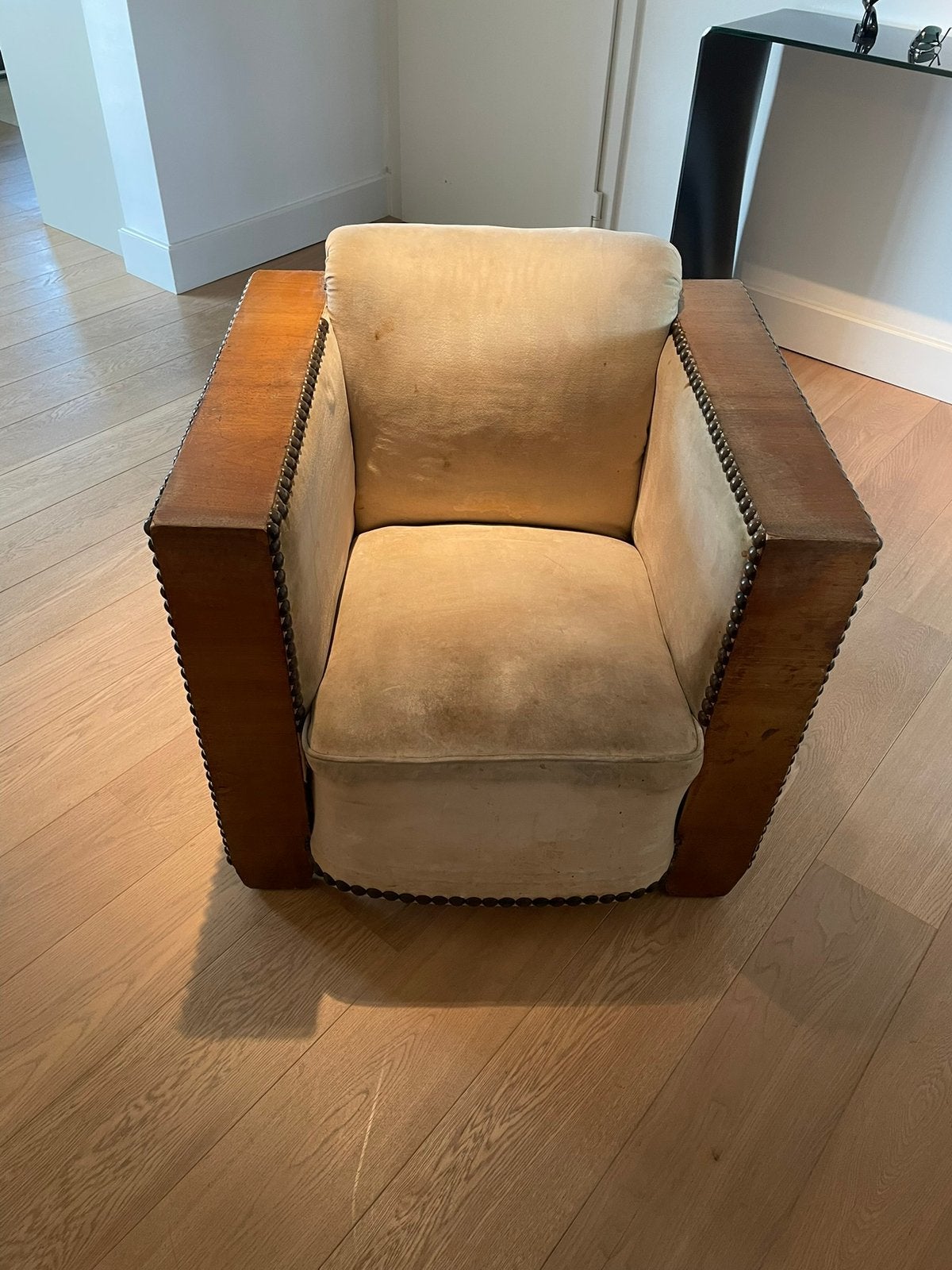 Fauteuil art déco, Maison & Meubles, Fauteuils, 75 à 100 cm, Enlèvement ou Envoi, Art deco, Bois