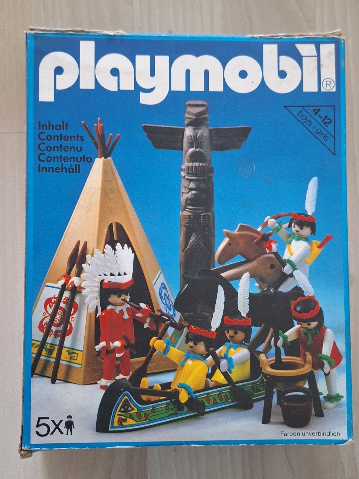 Vintage Playmobil 3406 Indianenkamp met originele doos, Ophalen