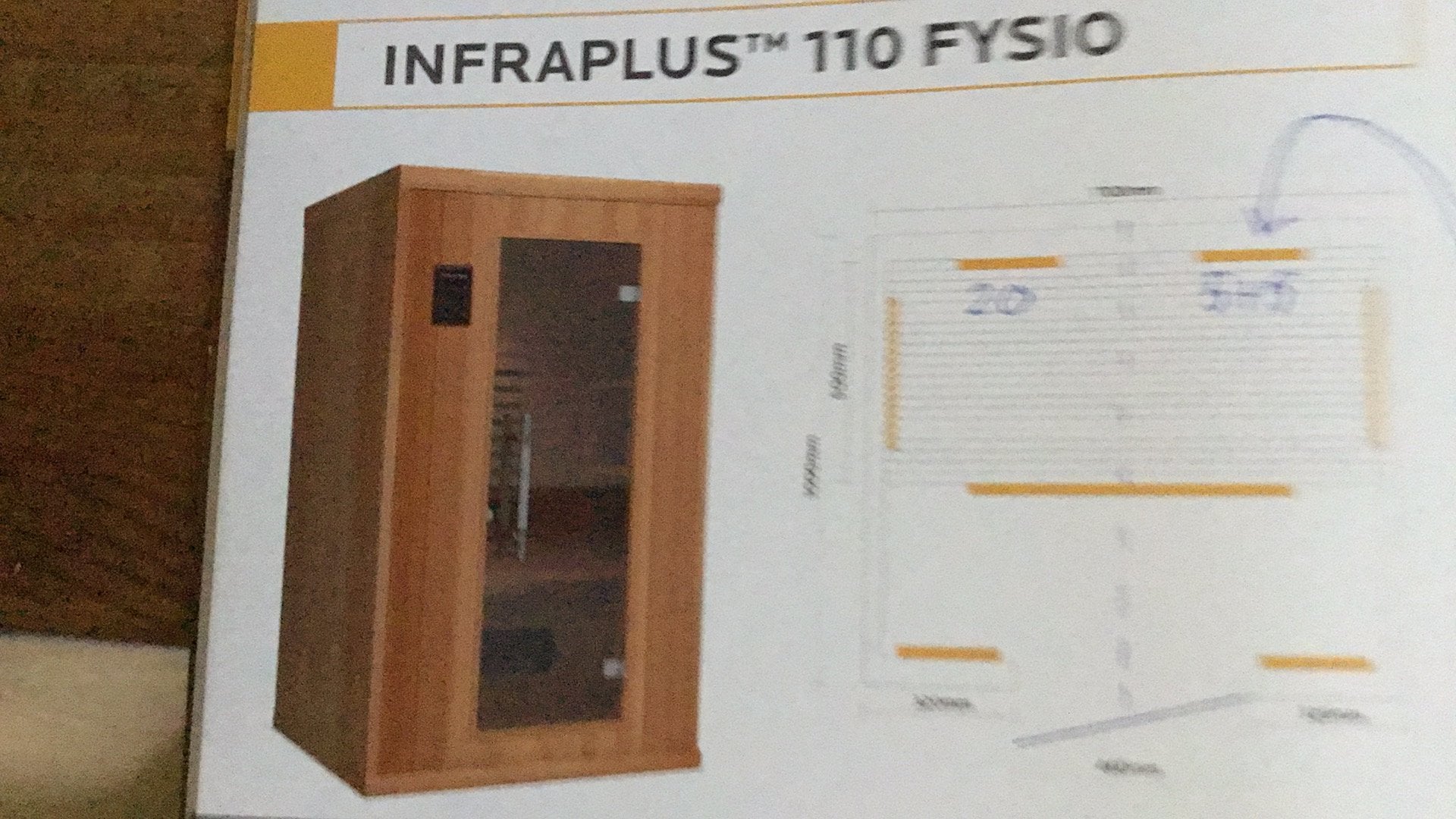 Infrarood cabine, Sport en Fitness, Sauna, Ophalen, Zo goed als nieuw, Infrarood