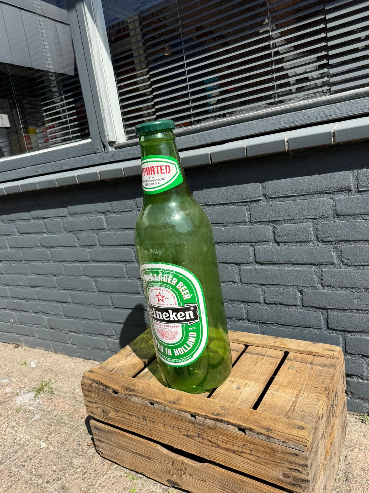 Grote Heineken bier reclame fles, Ophalen of Verzenden, Gebruikt, Reclamebord, Plaat of Schild, Heineken