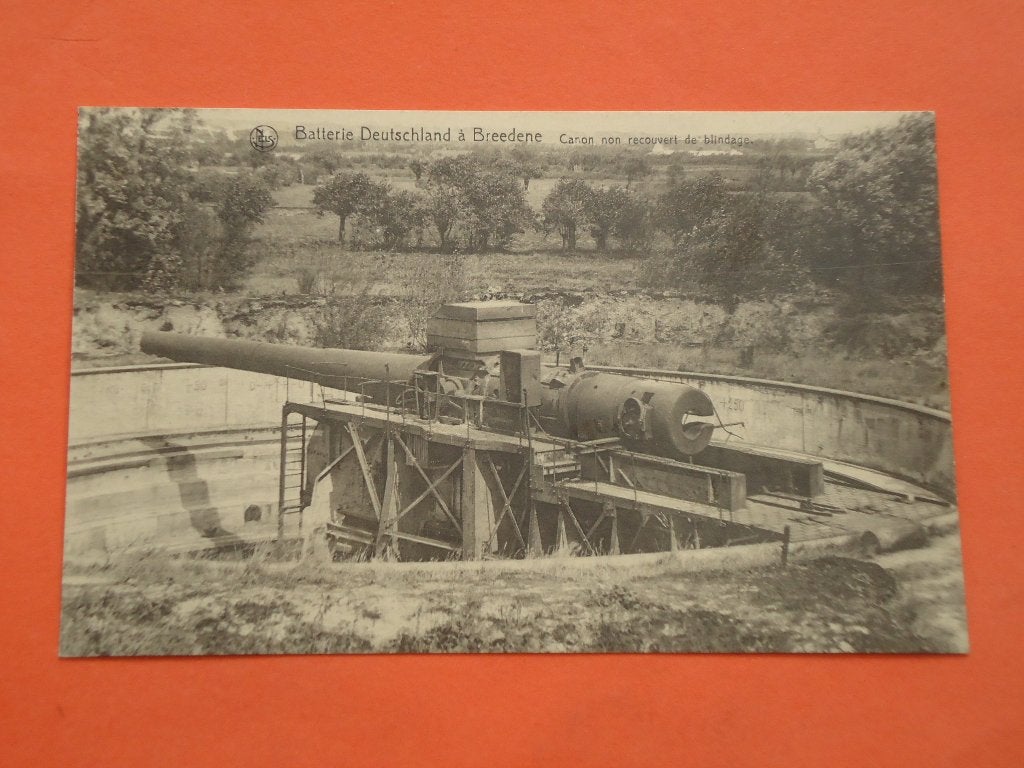 Oorlog 1914 - 1918 Batterie Deutschland à Breedene Canon, Ophalen of Verzenden, 1920 tot 1940, Gelopen, West-Vlaanderen