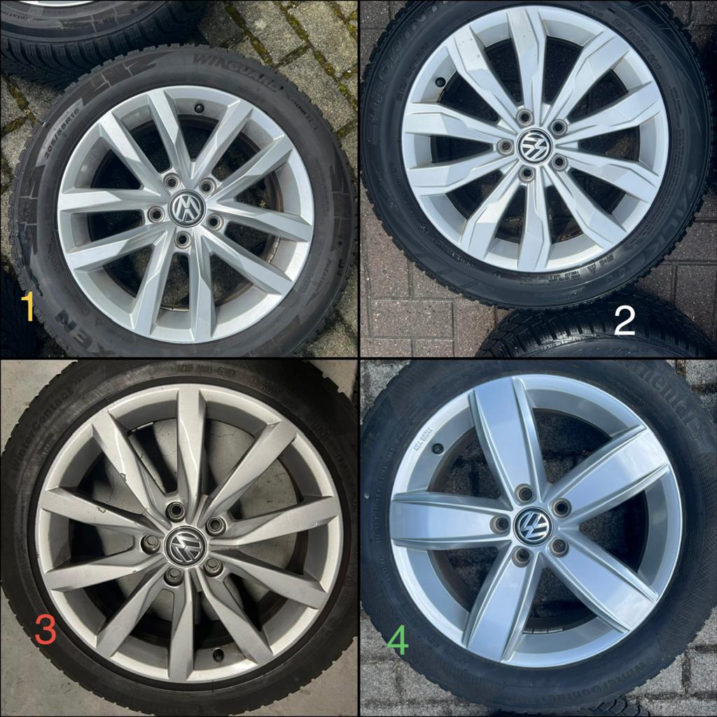4 Jeux Jantes Vw d’origine, Autos : Pièces & Accessoires, Pneus hiver, Enlèvement, Pneu(s), 17 pouces