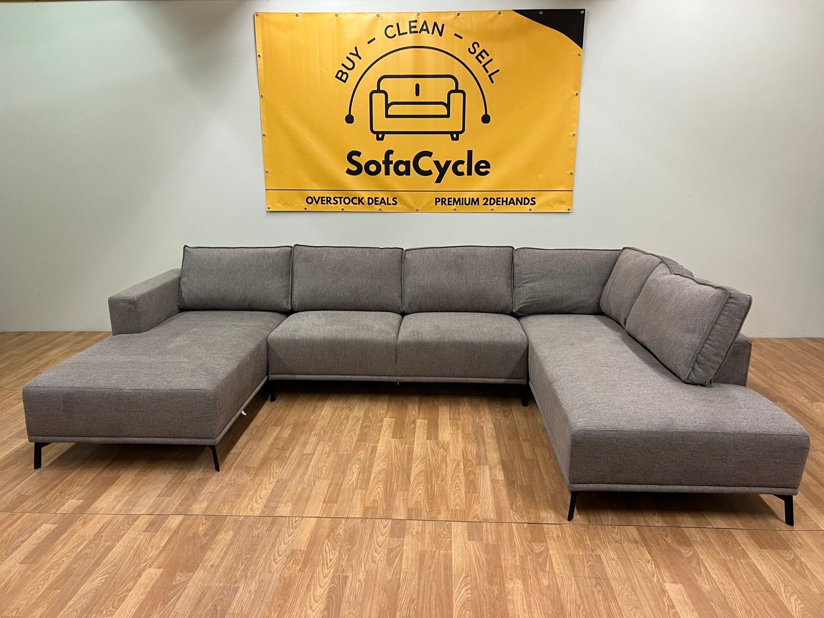 Chaise NEW Overstock - SofaCycle - Siège en U gris, Maison & Meubles, Canapés | Coins salons complets, Neuf, Enlèvement ou Envoi
