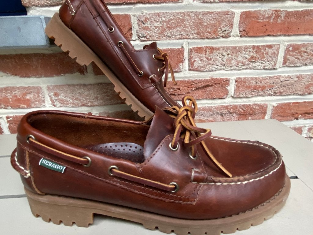 SEBAGO bruine lederen bootschoenen - 43, Sebago, Bruin, Ophalen of Verzenden, Zo goed als nieuw