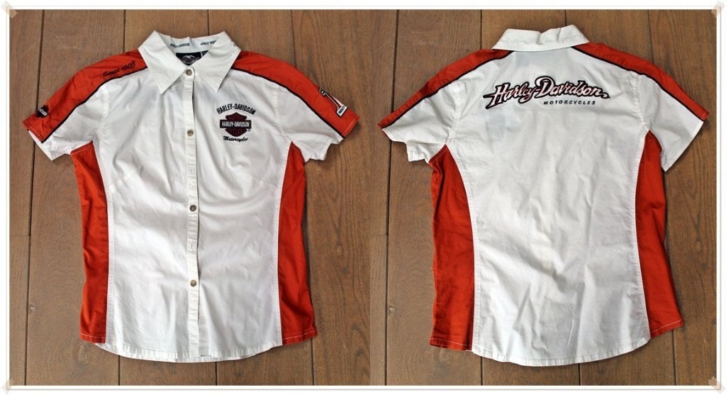 HARLEY DAVIDSON - CHEMISE FEMME MANCHES COURTES – T. : M, Enlèvement ou Envoi, Autres types, Femmes, Harley-Davidson