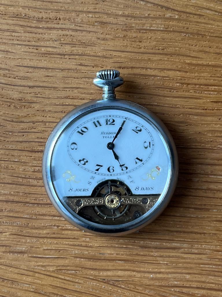 Montre Gousset 8 jours HEBDOMAS ( fonctionne ), Enlèvement, Montre de poche, Autres marques