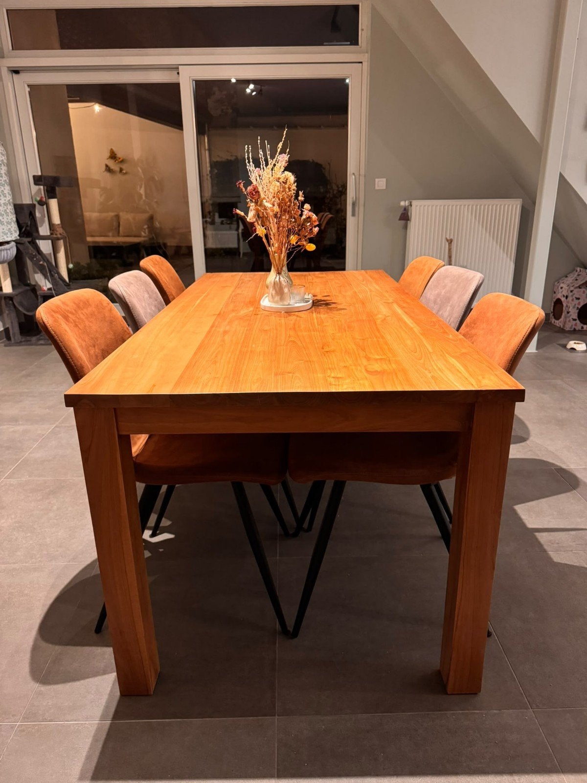 massief houten tafel - 1m80, Ophalen, Gebruikt, 50 tot 100 cm, Landelijk
