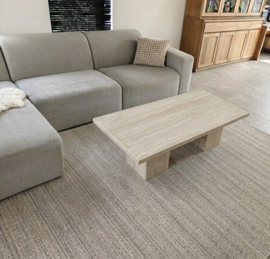 ​Prachtige Vintage Travertin Salontafel (Jaren 70/80), Ophalen