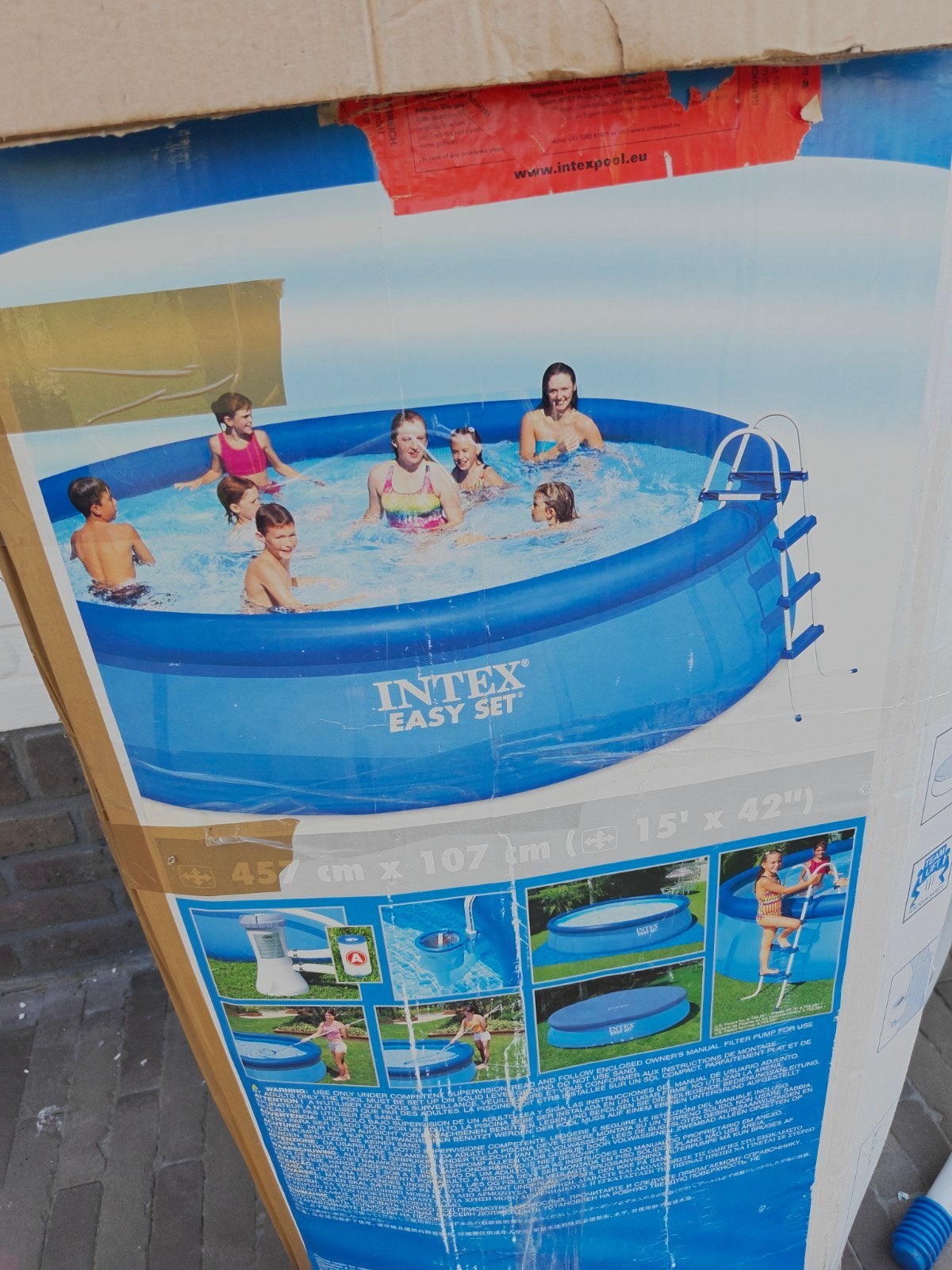 intex easy jet zwembad, Tuin en Terras, Zwembaden, Ophalen, Gebruikt, 80 tot 120 cm, Rond