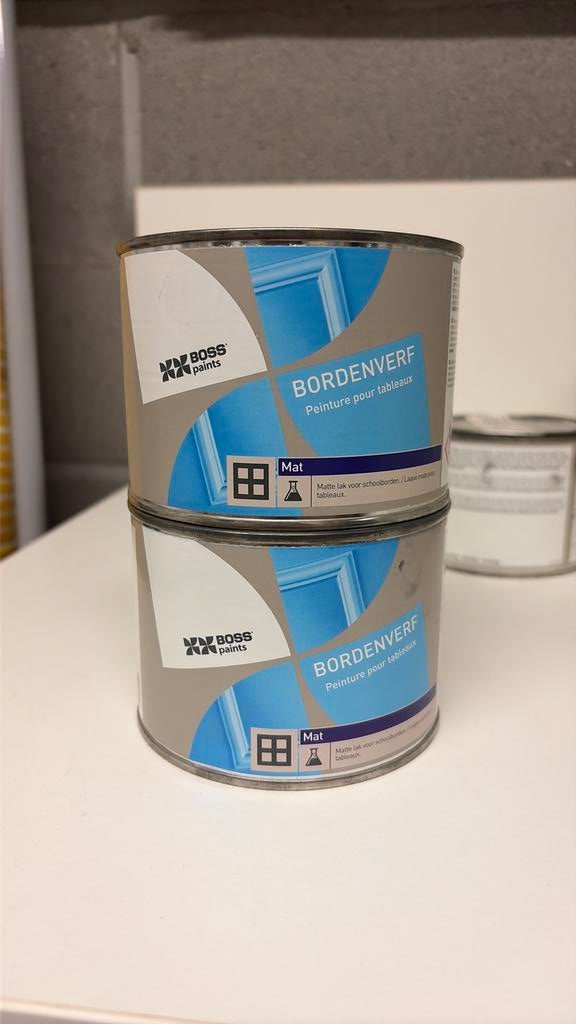 2 ongeopende bordenverf + 1 gratis (vol maar geopend) colora, Doe-het-zelf en Bouw, Ophalen, Zo goed als nieuw