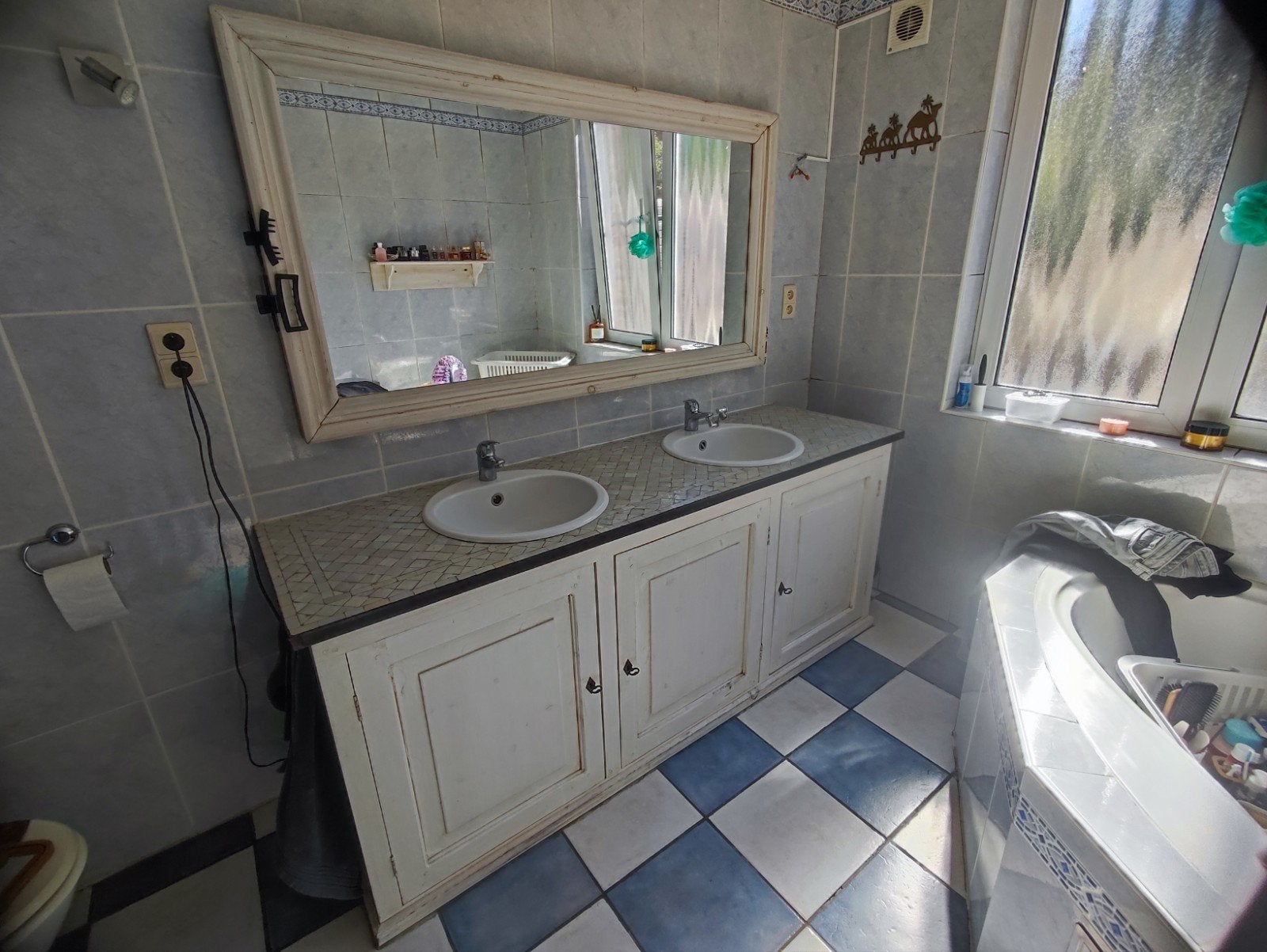 Meuble de salle de bain + miroir, Maison & Meubles, Enlèvement