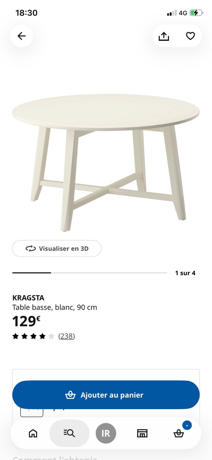 Ikea kragsta tafel, Enlèvement