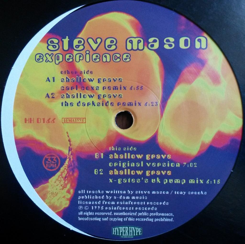 Vinyles 12" : Steve Mason - Shallow Grave (Carl Cox Remix), CD & DVD, 12 pouces, 1990 - 1999, EP, Envoi