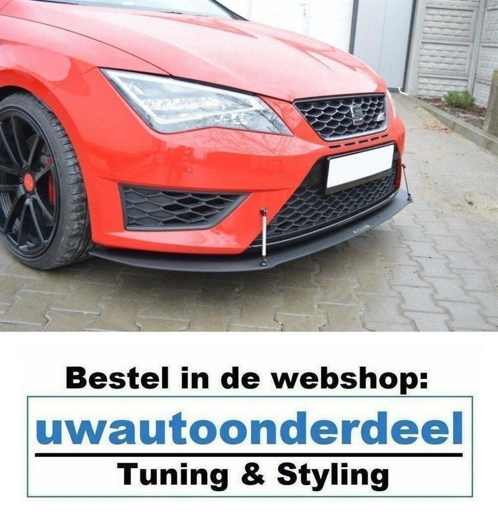 Maxton Spoiler Voorspoiler Lip Splitter Voor Seat Leon Cupra, Auto diversen, Verzenden
