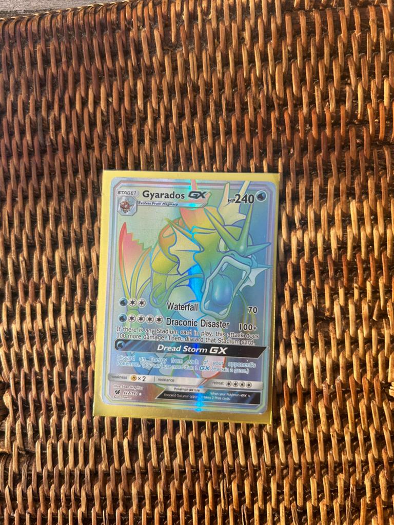 Gyarados GX pokemonkaart, Ophalen, Zo goed als nieuw, Losse kaart