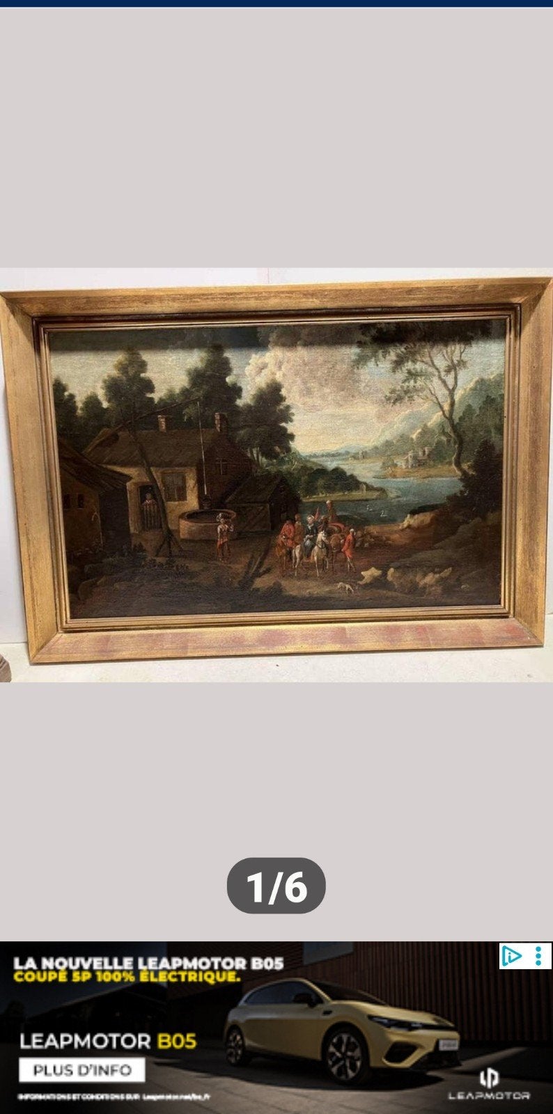 Peinture Flamande, Enlèvement, Paysage, Toile