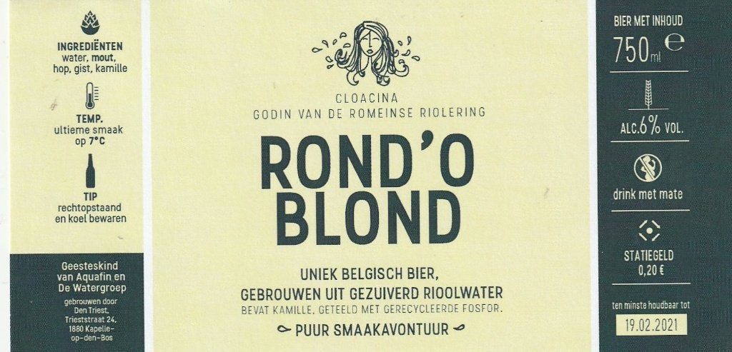 bieretiket België Den Triest : Rond'O Blond, Verzenden, Nieuw, Overige typen, Overige merken