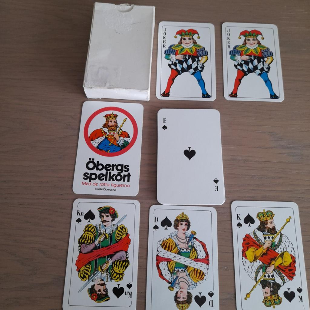 Zweedse speelkaarten . Öbergs spelkort ., Ophalen, Speelkaart(en)