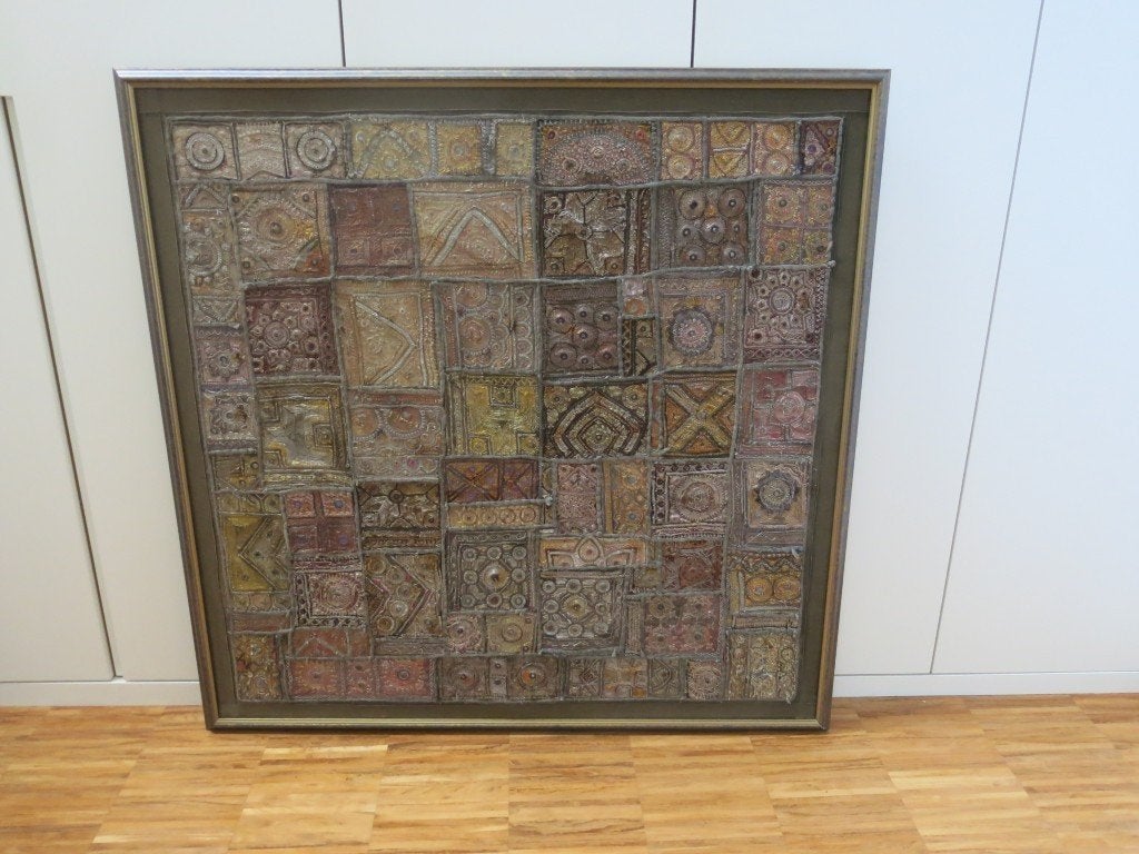 Tapisserie patchwork indienne Kutch, Enlèvement