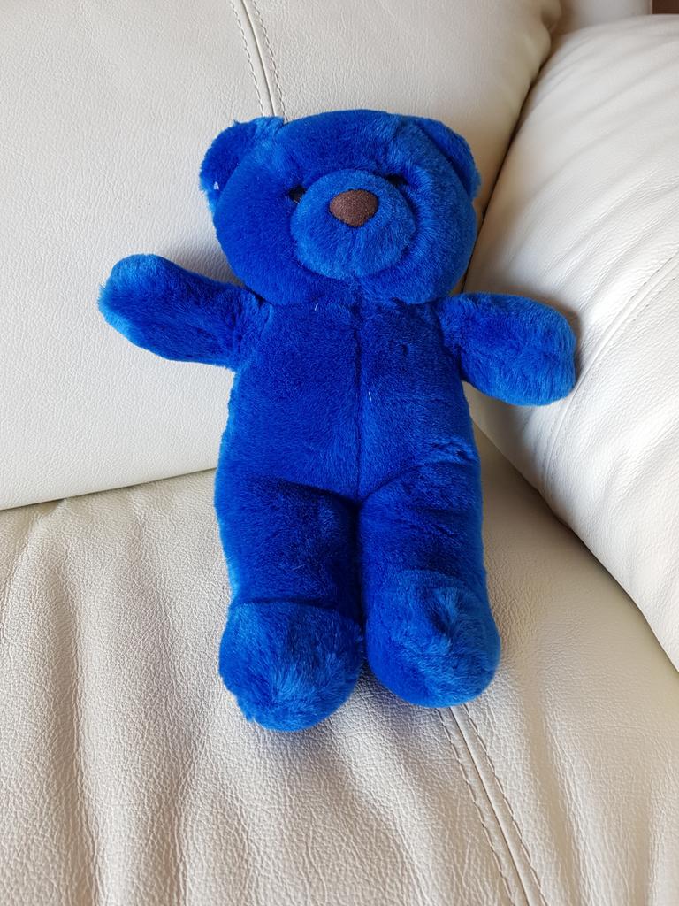 Blauwe knuffel beer, 25cm, goede staat, Enfants & Bébés, Jouets | Peluches, Enlèvement, Comme neuf, Ours