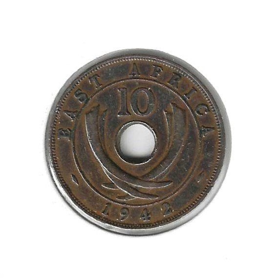 Oost-Afrika, 10 Cents 1942., Postzegels en Munten, Ophalen of Verzenden, Overige landen, Losse munt