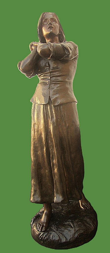 « Jeanne d'Arc, La foi » - François-Raoul Larche (1860-1912), Enlèvement, Classique, Brons, Statue