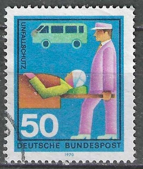 Allemagne Bundespost 1970 - Yvert 499 - Service d'urgen (ST), Envoi, Affranchi